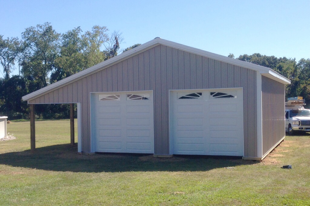 2-car garage with porch