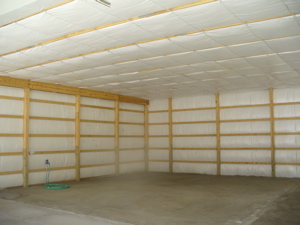 Interior fully insulated with vinyl backed insulation